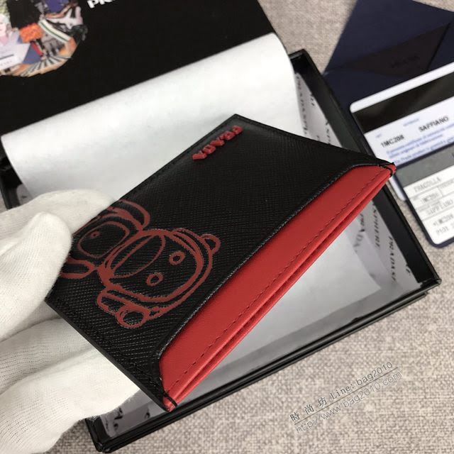 prada卡包 普拉達專櫃最新聖誕限量款系列 1MC208 PRADA女士短款卡包  pyd2101